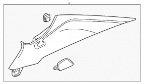 Chevrolet Cruze 16 right rear pillar trim - gray