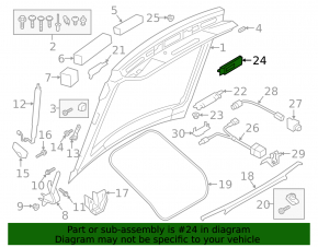 External tailgate handle for Audi E-Tron 19-23, broken guides