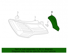Left outer fender light trim for Audi E-Tron 19-23 Quattro