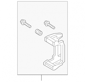 Rear right brake caliper bracket for Audi E-Tron 19-23, black