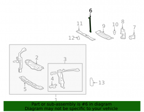 Lexus LS460 LS600h 07-12 Hood Lock Bar