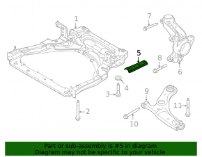 Front subframe burdock rear left Nissan Sentra 20-24
