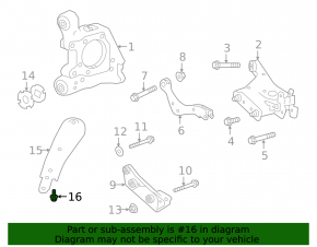 Front subframe mounting bolt 6pcs set Infiniti QX50 19-20