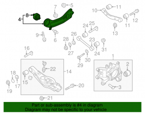 Rear left longitudinal arm Kia Sorento 16-20