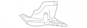 Bottom trim left Lexus IS250 IS350 06-13 torn plastic