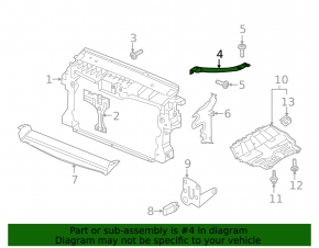 TV bar eyelash right VW Tiguan 09-11 prerest