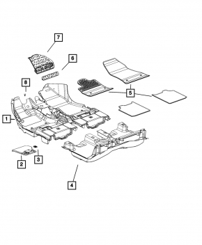 Fiat 500L Floor Covering 14-17
