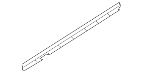 Molding door-glass central front right Subaru Forester 14-18 SJ chrome