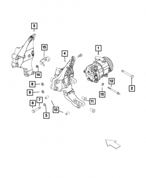 Generator mounting bracket Fiat 500 12-17