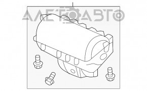 Airbag passenger in the dashboard Honda Civic X FC 16-19 rusty pyropatron