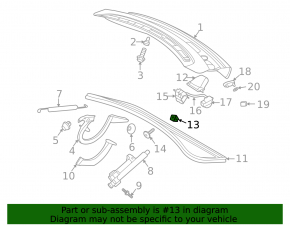 Trunk door lock bracket Porsche Macan 15-18