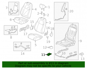 Front right passenger seat runner trim Honda CRV 17-22