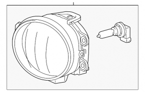 Fog lamp left PTF Toyota Rav4 13-15 prerest