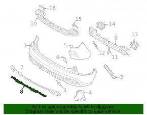 Lower rear bumper trim for Kia Seltos 2021-2023