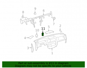 Light sensor Lexus ES350 07-12