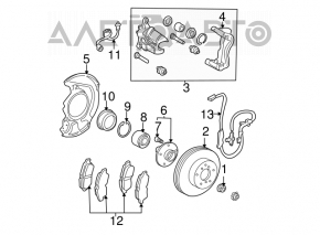 Front right ABS sensor for Toyota Sienna 2010-2011