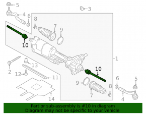 Steering rod left Audi Q5 8R 09-12