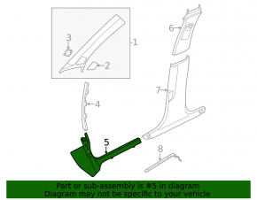 Inner door sill trim, front left, Audi A3 22-26, black, scratches