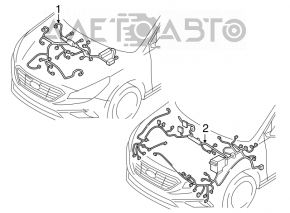 Underhood wiring with fuse box for a 1995 Hyundai Sonata (USA)