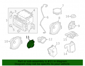 Speaker door rear left Kia Sorento 16-20 JBL