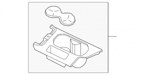 Front console trim with cup holders Nissan Leaf 18-