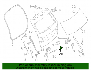 Mercedes GLC 16-22 Trunk Door Lock Hook