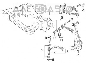 Lower front right control arm Mercedes GLC 16-22 front