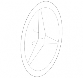 Mercedes C-class W205 15-18 trunk lid logo emblem