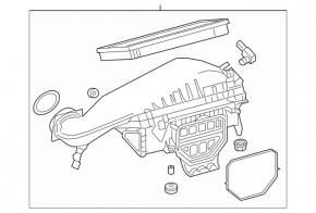 Mercedes GLC 300 20-22 air filter housing