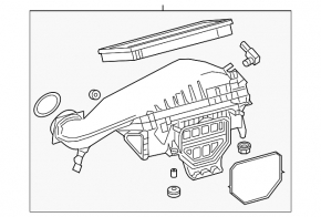 Mercedes GLC 300 20-22 air filter housing