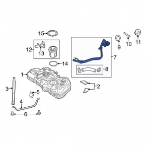 Fuel filler neck Ford Fiesta 11-19 1.6