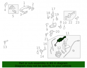 Door handle mechanism front right Ford Focus mk3 11-14 keyless