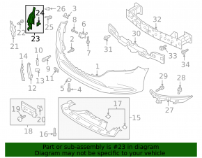 Front bumper air duct right Mazda 6 18-21