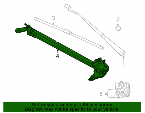 Windscreen wiper linkage with motor Ford Bronco Sport 21-25