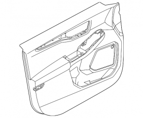Door trim card front right Ford Escape MK4 23- black, St-line