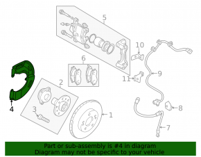Front right brake disc cover for Mitsubishi Galant 2010