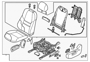 Driver's seat Mazda CX-9 16- with airbag, electric, heated, leather, beige