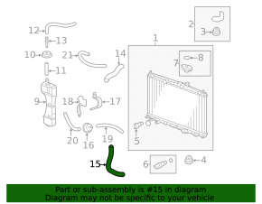 Lower cooling hose for Honda CRZ 11-16