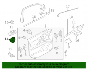 Central lock button front left Volvo XC90 16-22