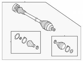 Rear left axle drive VW Atlas 20-26