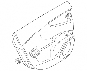 Door trim card rear right Audi A6 C7 12-18 under curtain, BOSE, Alcantara, black leather