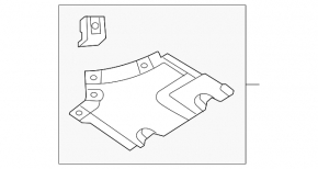 Front right underbody protection for Audi A8 10-18