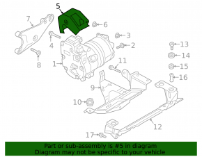 Audi E-Tron 19-23 Air Conditioning Compressor Upper Bracket