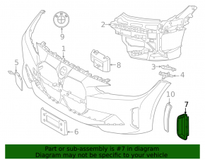 Right front bumper grille for BMW 4 Series G26 22-26