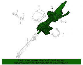 Hyundai Tucson 22 Electric Power Steering Column with Start/Stop, Rusty