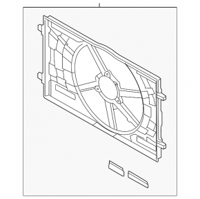 Diffuser radiator shroud bare VW Golf 15- 1.8T