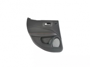 Door trim card rear left Jeep Compass 17-21 leather black with red stitching, Trailhawk, whitened plastic