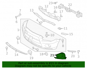 Radiator deflector, automatic transmission Mitsubishi Outlander 10-13 2.4, 3.0