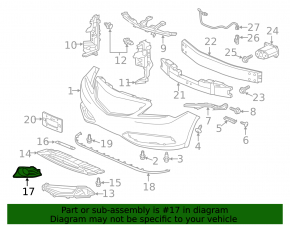 Right fog light frame Acura ILX 13-15 prerest