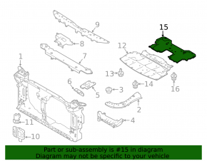 Rear engine protection Infiniti Q50 14- RWD is worn, tears